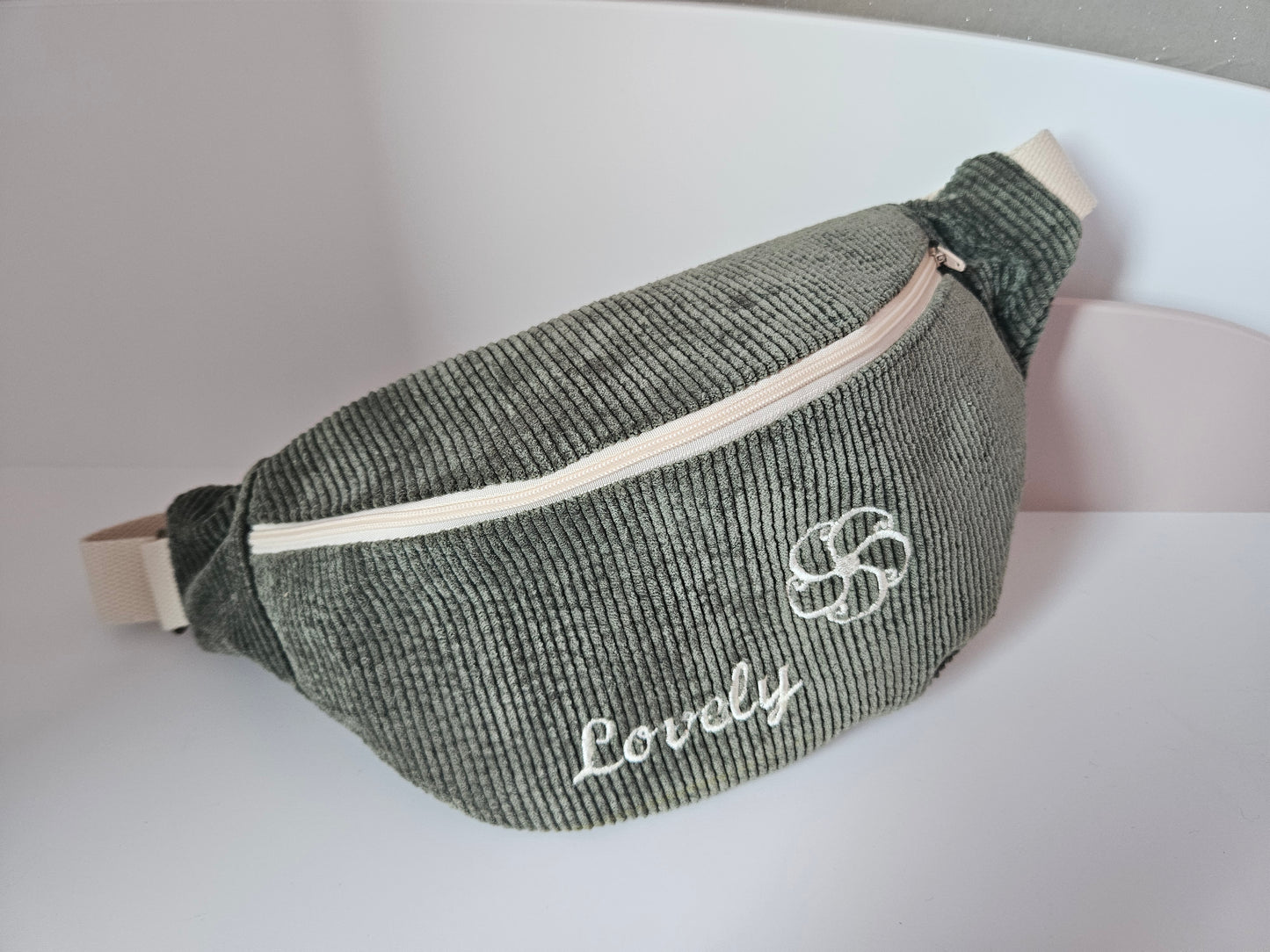 Sac banane velours vert