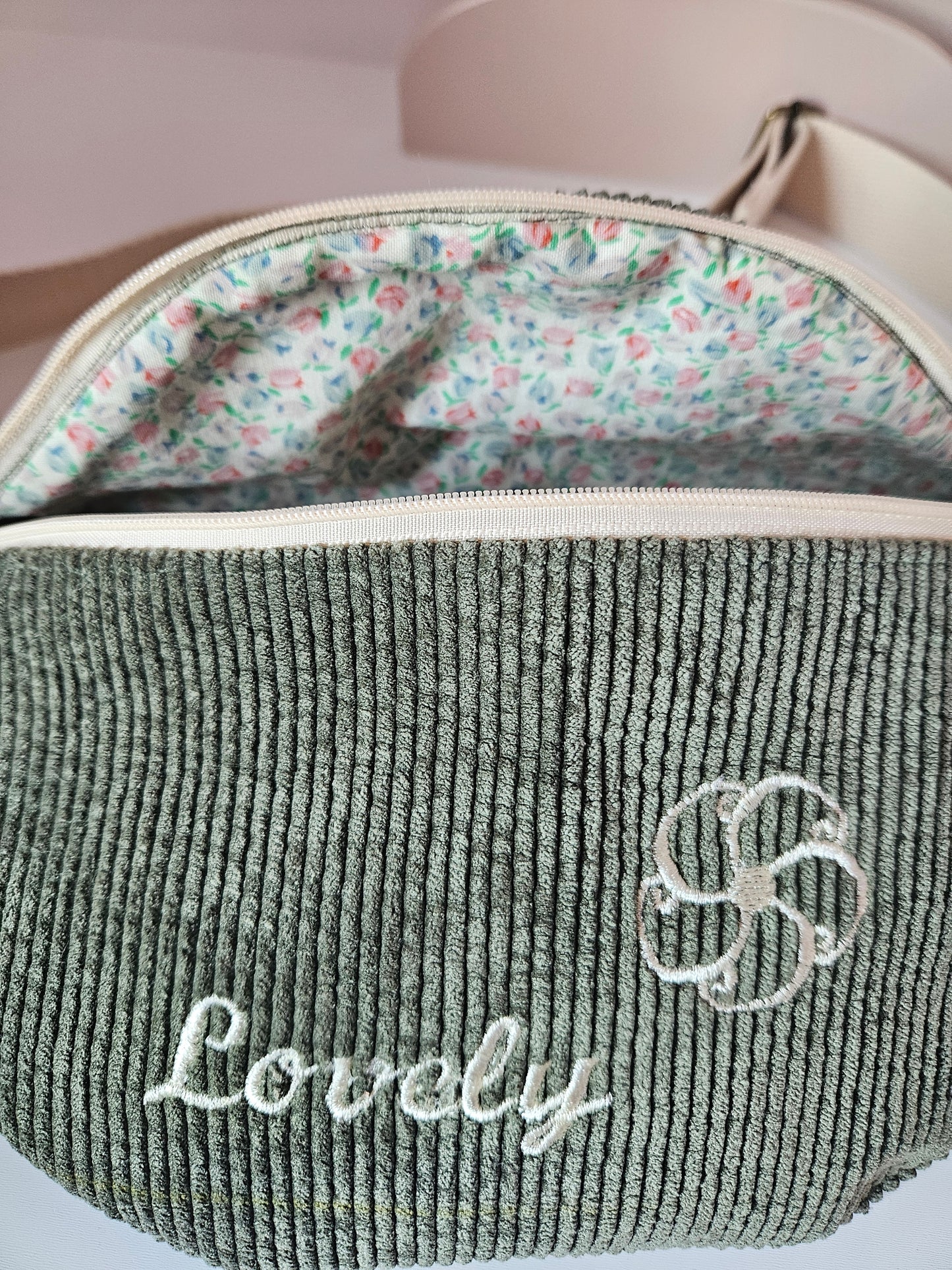 Sac banane velours vert